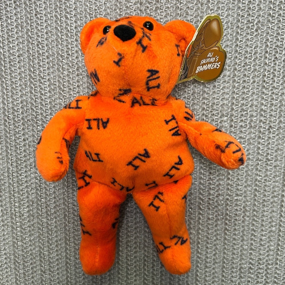 Salvino's Bammers Muhammad Ali Orange Plush Bear 9" Vintage 1998